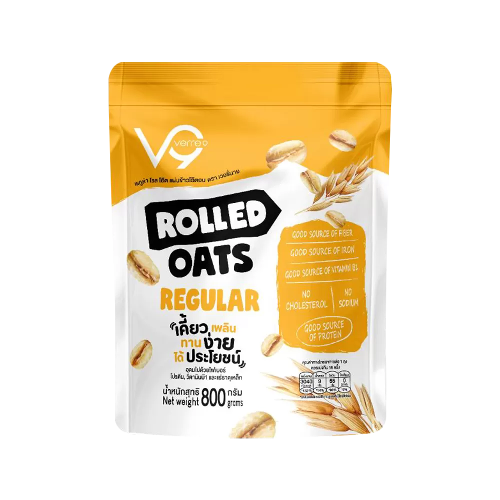 VERRE9 ข้าวโอ๊ตอบแห้ง ชนิตเต็มใบ