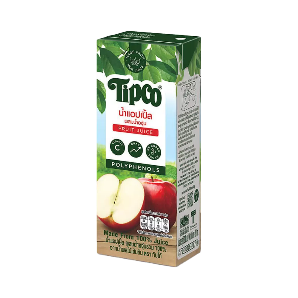 TIPCO น้ำแอปเปิ้ลผสมองุ่น