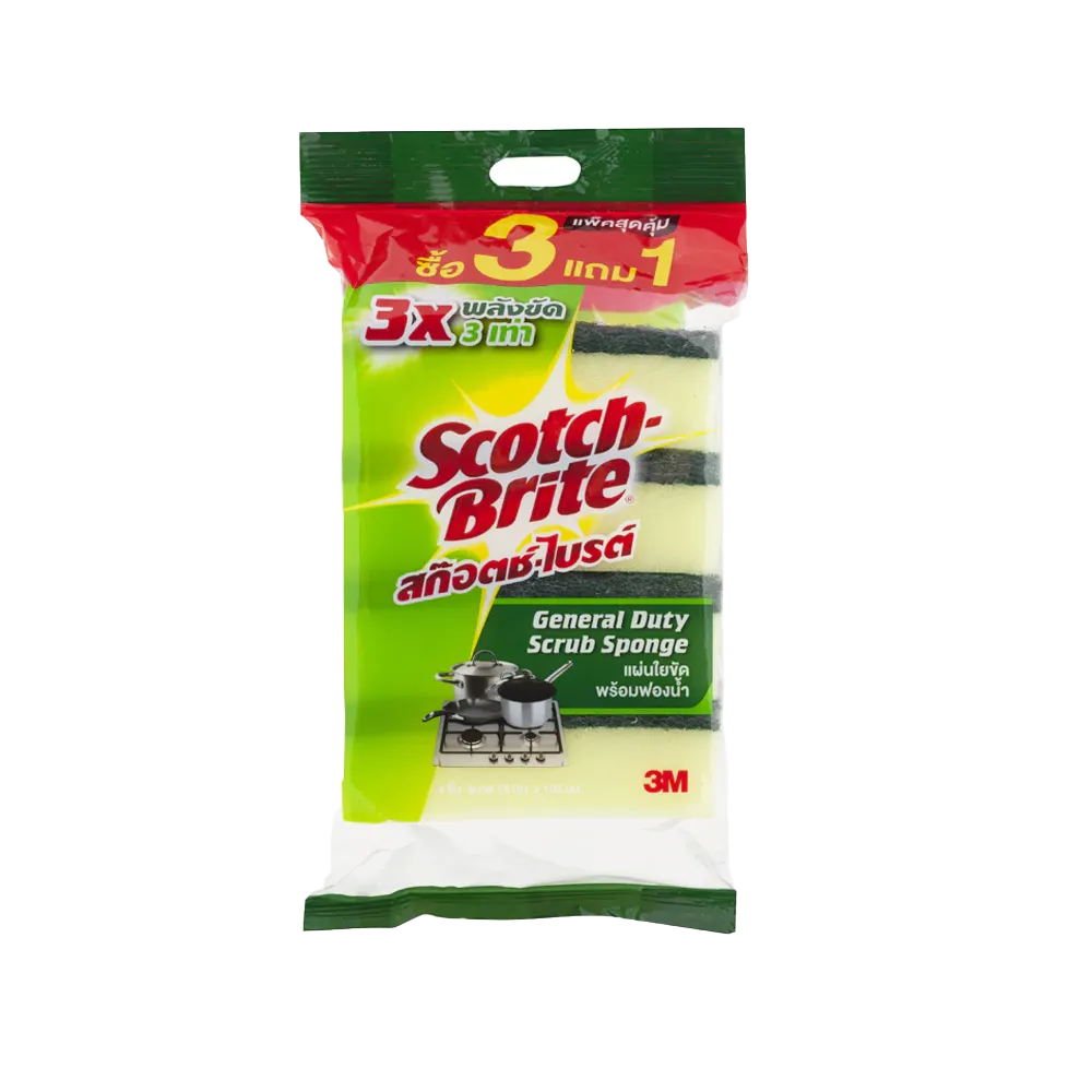 3M ฟองน้ำ แพ็ค3+1